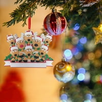 Personalizirani Božićni ukrasi s sobovima obitelj prilagođenih personaliziranih blagdanskih ukrasa ukras za božićno
