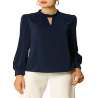 Jedinstveni prijedlozi ženska radna uredska bluza s ovratnikom i dugim rukavima