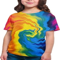 Majice sa stablom želja za dječake i djevojčice, Majice s printom od 3 inča, majice s okruglim vratom i kratkim