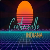 Crothersville Indiana hladnjak magnet retro neonski dizajn
