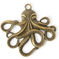 Steampunk veliki Vintage zlatni privjesak za nakit od hobotnice