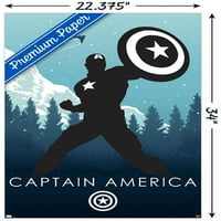 Herojska silueta M. A.-Zidni plakat kapetana Amerike, 22.375 34