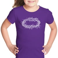 Pop art majica s natpisom za djevojčice-kruna od trnja