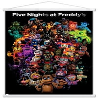 Pet noći kod Freddieja: Posebna dostava - zidni plakat-kolaž u drvenom magnetskom okviru, 22.37534