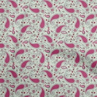 Jednobojna viskozna tkanina u ljubičastoj boji S Paisleeom za šivanje obrta s otiscima tkanine širine dvorišta