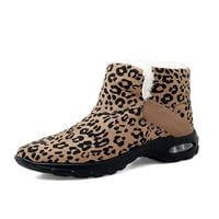 ; / Ženske Ležerne čizme do sredine teleta, radne zimske čizme s leopard printom, prozračne tople cipele bez zatvaranja,