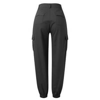 ; poslovne casual hlače za žene, visoke duge kožne hlače za žene, ženske uske gabardinske hlače, crne;;