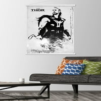Kinematografski svemir-Thor-mračni svijet-ilustrirani Zidni plakat s oznakom u drvenom magnetskom okviru, 22.37534