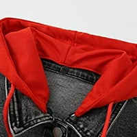 Ženske jakne Rasprodaja Ženski dugi kaput ženska Vintage odvojiva majica s kapuljačom traper jakna na kopčanje