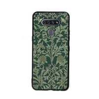 Vintage-turquoise-floral-telefon za LG Q za žene darovi muškaraca, mekani silikonski stil šok-vintage-turquoise-floral-slučaj