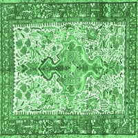 Tradicionalni perzijski sagovi smaragdno zelene boje za prostore tvrtke Buck, kvadrat 7 stopa