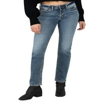 Silver Jeans Co. Ženske najtraženije traperice s ravnim nogama, veličine struka 24-34