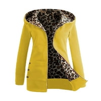 Modne ženske jakne, Modni Ženski topli kaput, zimski Leopard gornji kaput dugih rukava, zimski kaputi, Božićni