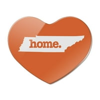 Tennessee Tn Home State Solid Orange Službeno licencirani srčani akrilni hladnjak Hladnjak Magnet