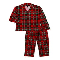 Identična obiteljska Božićna Pidžama za dječake i djevojčice 2-dijelni Karirani pidžama Set od 2 komada