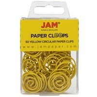Papirnate okrugle spajalice za papir, žute male spajalice za papir, 50 pakiranja