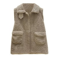Ženska jakna ženski jesenski zimski kaput gornji dio od ovčje vune svestrani prsluk topli kratki slatki kaput