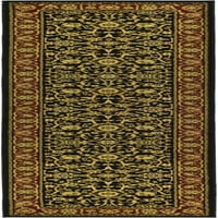 Tradicionalni cvjetni tepih u boji, crni i crveni, 2'320'