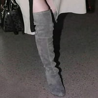 A. M. / ženske čizme do bedara, visoke čizme preko koljena, duge zimske cipele od antilopa, ženske sive čizme