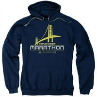 - Logotip maratona-majica s kapuljačom za odrasle-Mornarsko plava - mala