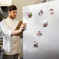 Božićni hladnjak _ smiješni ukrasi za hladnjak od smole sa šeširima Djeda Mraza