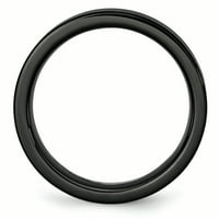 Le & lu Chisel Crni keramički ravni četkani prsten