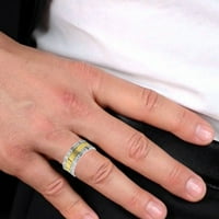 Muški pozlaćeni prsten od nehrđajućeg čelika s kubičnim cirkonijem