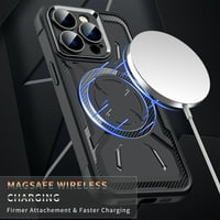 Nalacover za iPhone Pro Magnetic Case kompatibilno s Magsafe punjenjem ugrađene zaštite od pune kamere Vojni razred