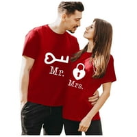 Prodaja Košulje za Valentinovo za žene Ugodna bluza majica s kratkim rukavima pokloni ljubitelje Twisheirt tipke