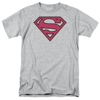 Superman-crvena i Crna štitna košulja kratkih rukava-srednje veličine